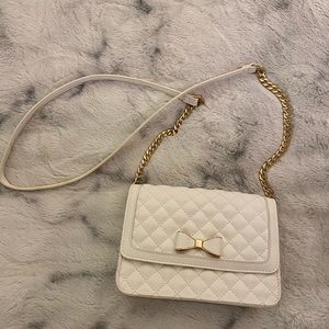 White crossbody purse